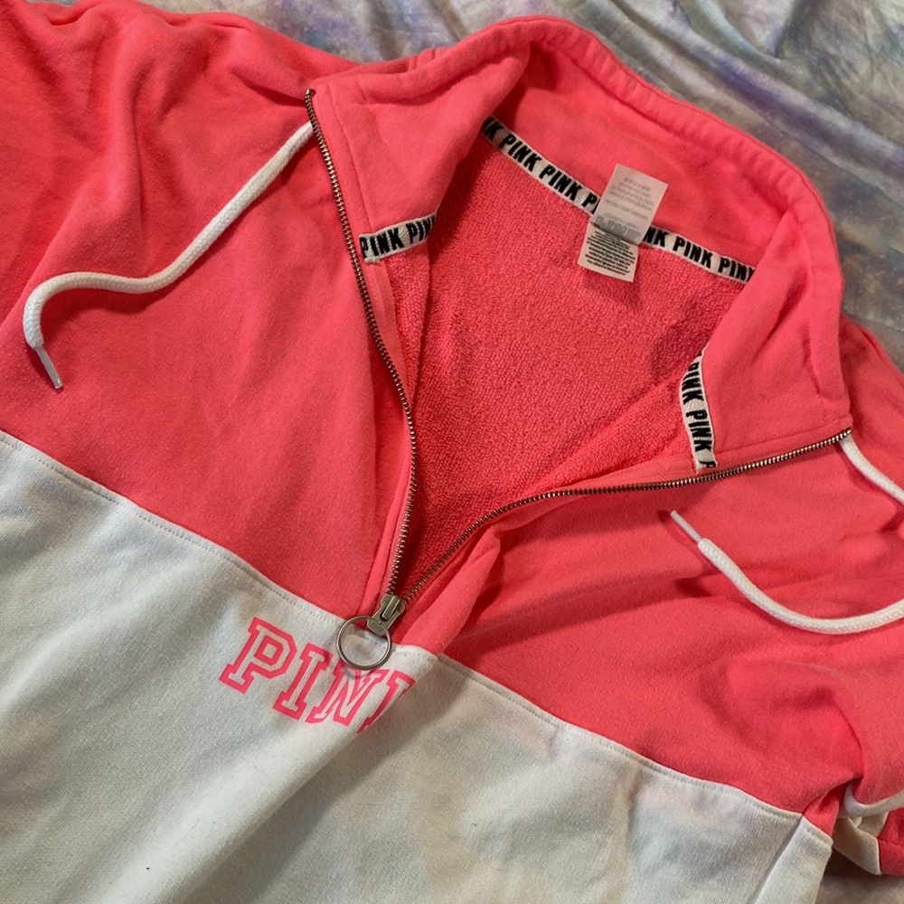 VS PINK • Funnel Neck O Ring Quarter Zip Sweatshirt - Picture 14 of 15